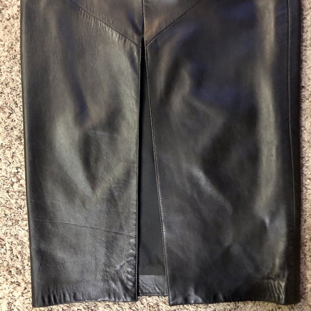Siena Leather Skirt Womens 6 Used Black - Picture 11 of 16